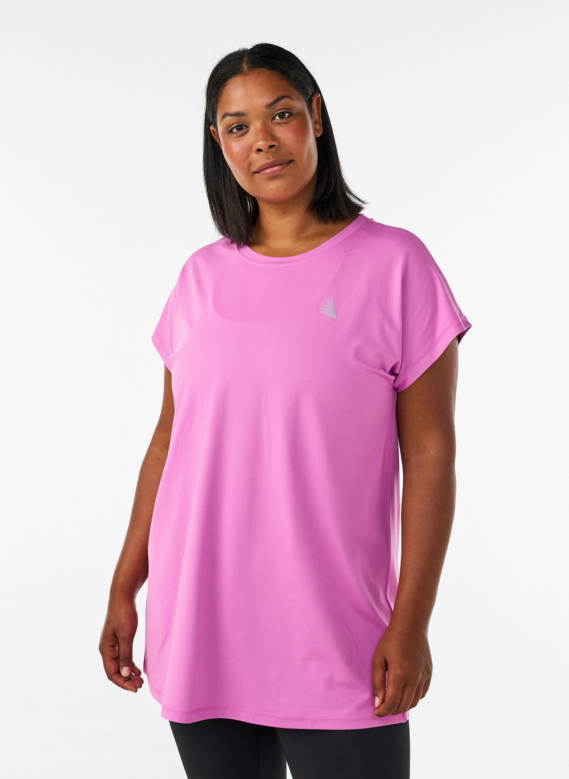 Lang trengings T-skjorte, Rosa, Model