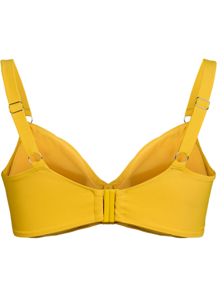 Bikini-topp med spiler og knutedetalj, Old gold, Packshot