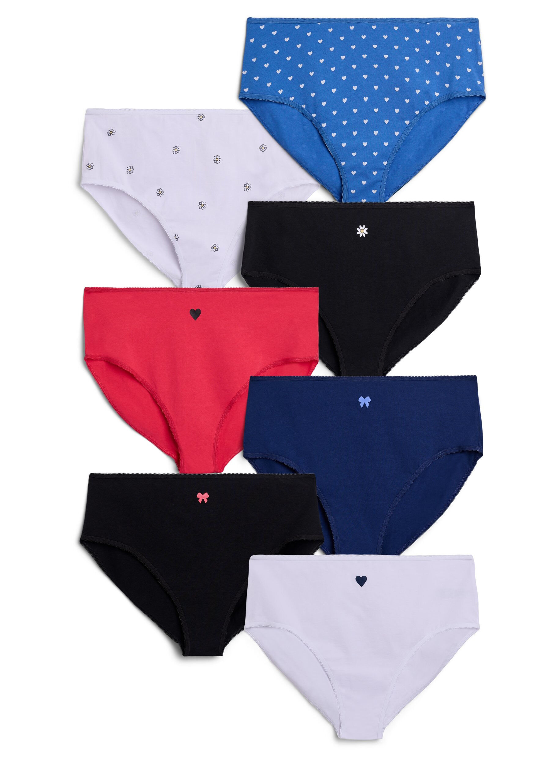Zizzi7-pakning med truser med regular waist, Mixed colours, Packshot image number 0