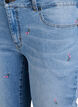 Bootcut jeans med broderte blomster, Blå, Packshot image number 2