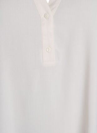 Zizzi FLASH - Ermeløs bluse i viskose, Vanilje, Packshot image number 2