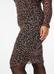 Kort mesh-kjole med leopardtrykk, Brun, Model image number 3