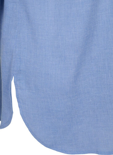 Lang skjorte med 3/4-ermer og V-hals, Ultramarine, Packshot image number 3