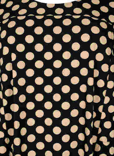 Kortermet bomullskjole med mønster, Dot AOP, Packshot image number 2