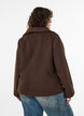 Kort jakke med asymmetrisk knappelukking, Brun, Model image number 2