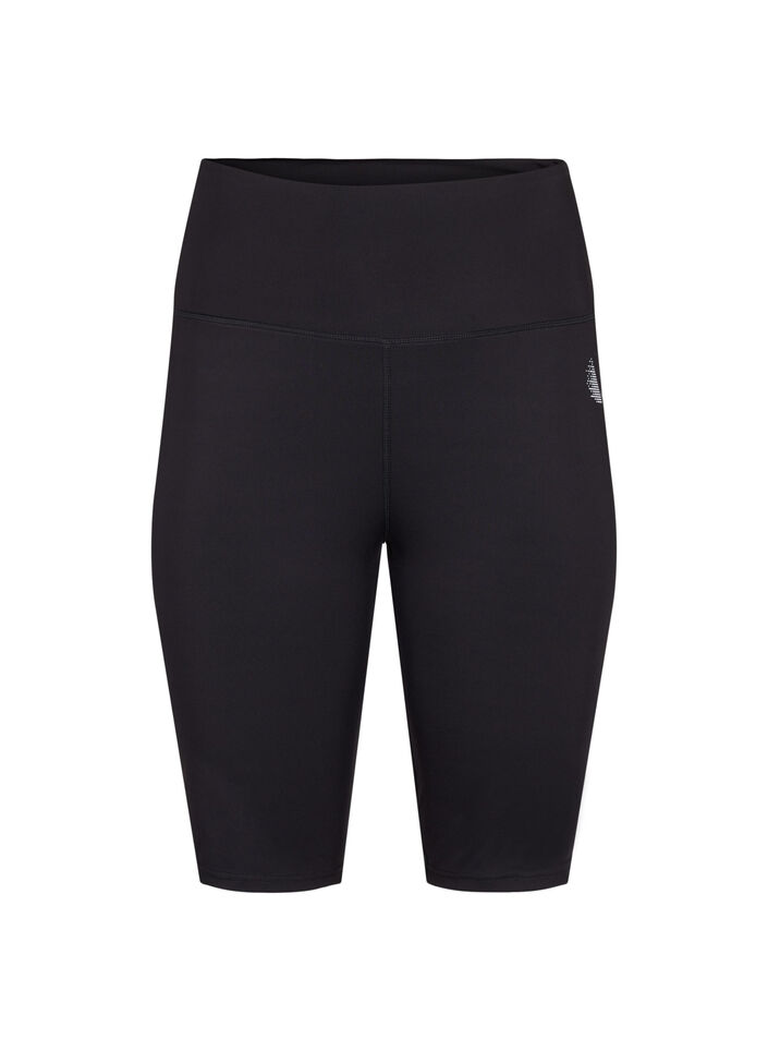Lange tettsittende treningsshorts, Black, Packshot