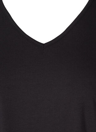 T-skjorte med v-hals, Black, Packshot image number 2