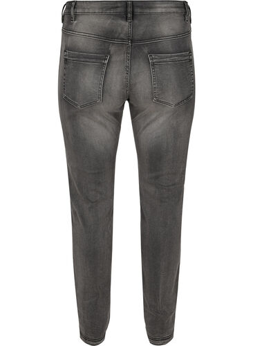 Slim fit Emily jeans med normal høyde i livet, Dark Grey Denim, Packshot image number 1