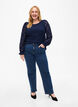 Blondebluse med lange ermer, Navy Blazer, Model image number 3