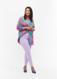 Amy jeans med høyt liv og super slim fit, Lavender, Model