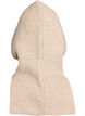 Strikket balaclava med snorer, Beige, Packshot image number 1