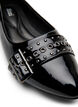 Wide fit - Ballerina med stropp og studs, Svart, Packshot image number 3