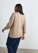 Strikket bluse med rund hals og strikket m&oslash;nster, Beige, Model image number 2