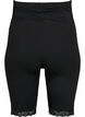 Sykkelshorts til gravide med blondekant, Black, Packshot image number 1