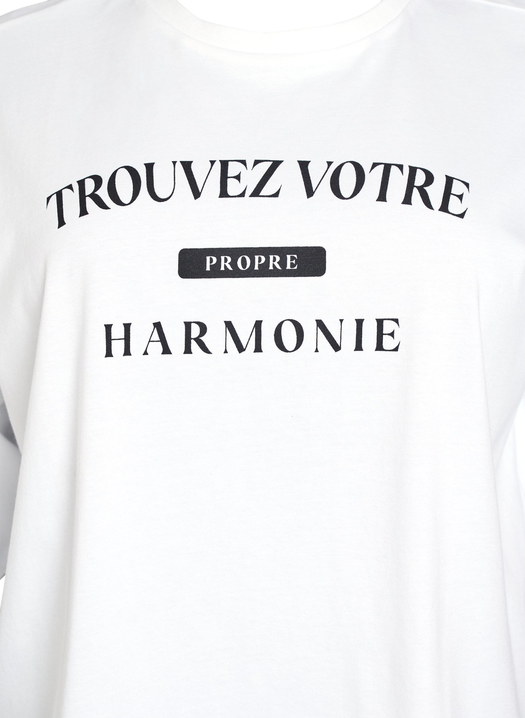 Zizzi Kort T-skjorte med Loose fit, Hvit, Packshot image number 2