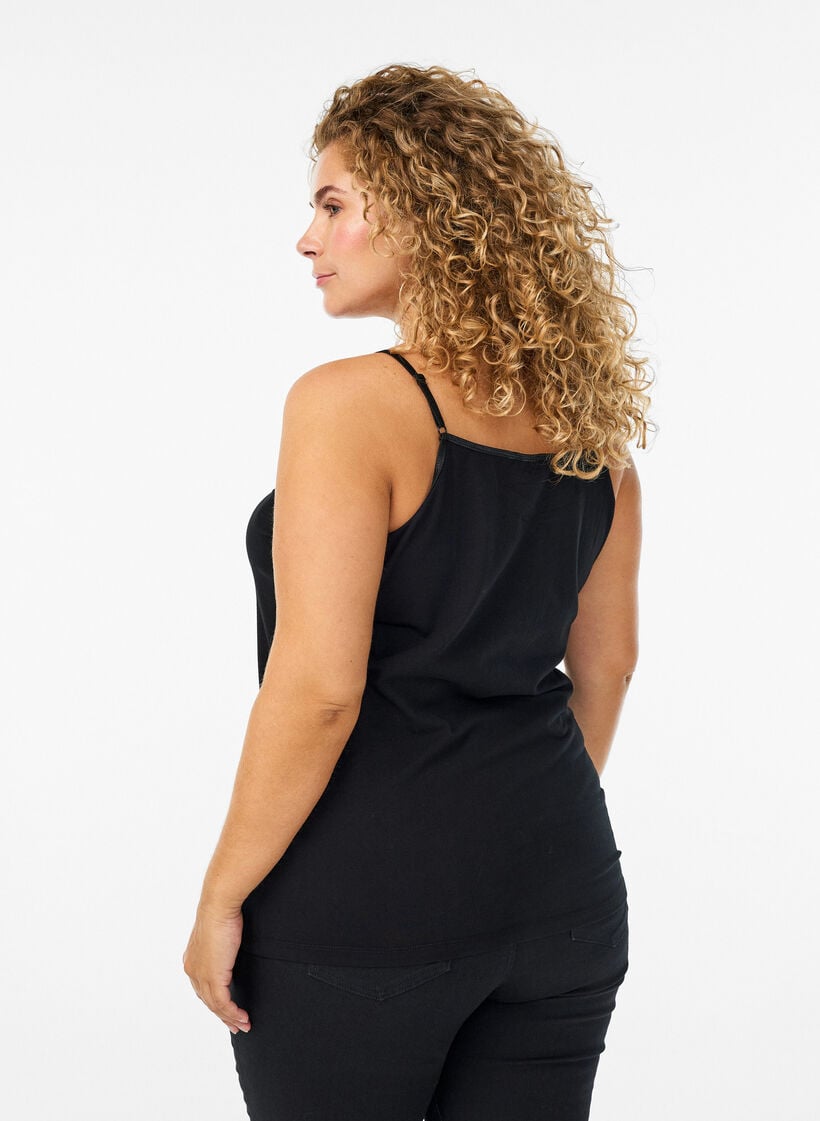 Basistopp i bomull, Svart, Model image number 2