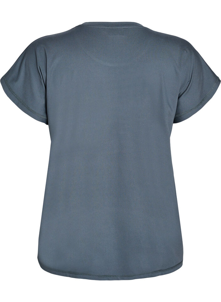 Ensfarget trenings-T-skjorte, Gr&oslash;nn, Packshot image number 1