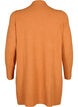 Ribbestrikket cardigan med lommer, Orange, Packshot image number 1