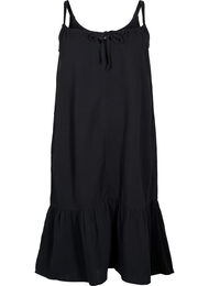 Lang strandkjole i bomull, Black