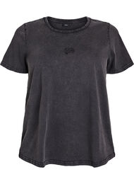 T-skjorte i organisk bomull med et vasket utseende, Grey Washed