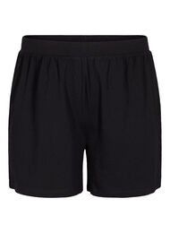 Løse shorts i en bomullsmiks, Black, Packshot