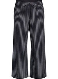 Løse bukser med høy midje og lommer, Svart Løse bukser med høy midje og lommer