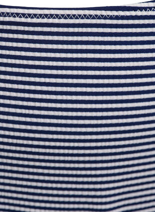 Zizzi Bikiniunderdel med stripete tekstur og regular midje, Blå, Packshot image number 2