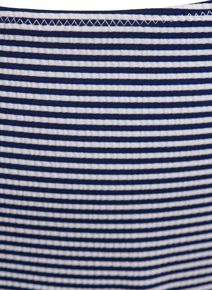 Bikiniunderdel med stripete tekstur og regular midje, Blå, Packshot image number 2