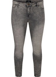 Super slim Amy jeans med høyt liv, Grey Denim