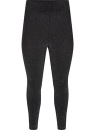 Leggings med glittermønster, Silver ZigZagShimmer