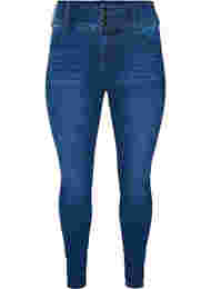 Super slim Bea jeans med ekstra høyt liv, Blue denim