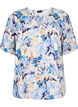 Short sleeve Viscose Bluse med utskrift, Bl&aring;, Packshot image number 0