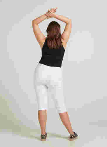 Slim fit Emily caprijeans, Bright White, Model image number 1