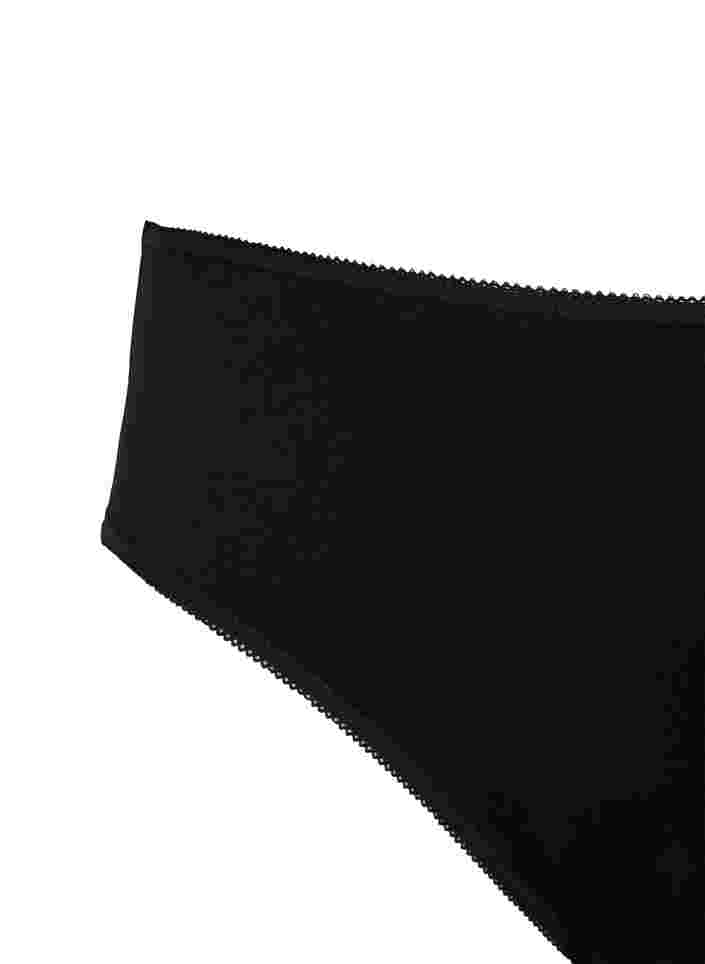 Bomullstruse, 5 stk. med normal høyde i livet, Black, Packshot image number 3