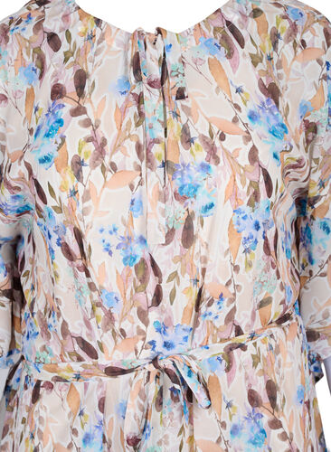 Blomstrete kjole med knyting, Humus Flower AOP, Packshot image number 2