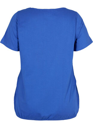 T-skjorte i bomull med korte ermer, Dazzling Blue, Packshot image number 1