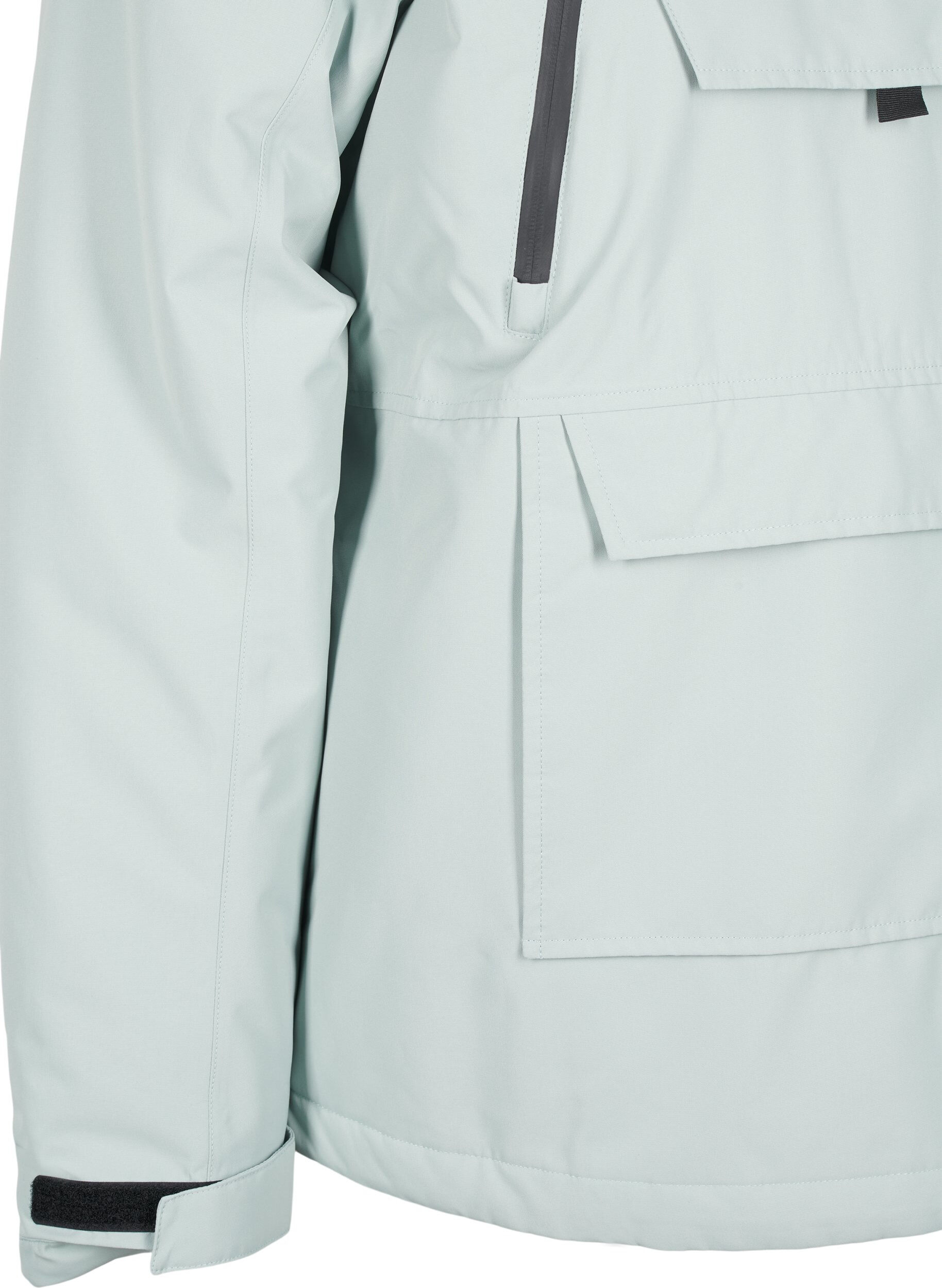 Zizzi Funksjonell skianorakk med hette, Gr&oslash;nn, Packshot image number 3