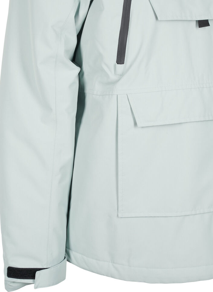 Funksjonell skianorakk med hette, Grønn, Packshot image number 3