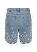 Denimshorts med broderie anglaise og h&oslash;y midje, Bl&aring;, Packshot image number 1