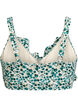 Blomstrete bikinioverdel med volangdetaljer, Gr&oslash;nn, Packshot image number 1