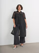 Organza kjole med brystlommer og puff ermer, Svart, Model image number 1