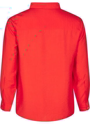 Zizzi Skjorte med krage og brystlommer, Rød, Packshot image number 1