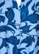 Langermet bluse med paisleymønster og v-hals, Blue Paisley AOP, Packshot image number 2
