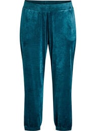 Ledige bukser i fløyel, Deep Teal