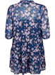 Tunika med blomstermønster og lurex, Blue Small Fl. AOP, Packshot image number 1