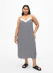 FLASH - Stripete kjole med stropper i viskose, Black White Stripe, Model image number 0