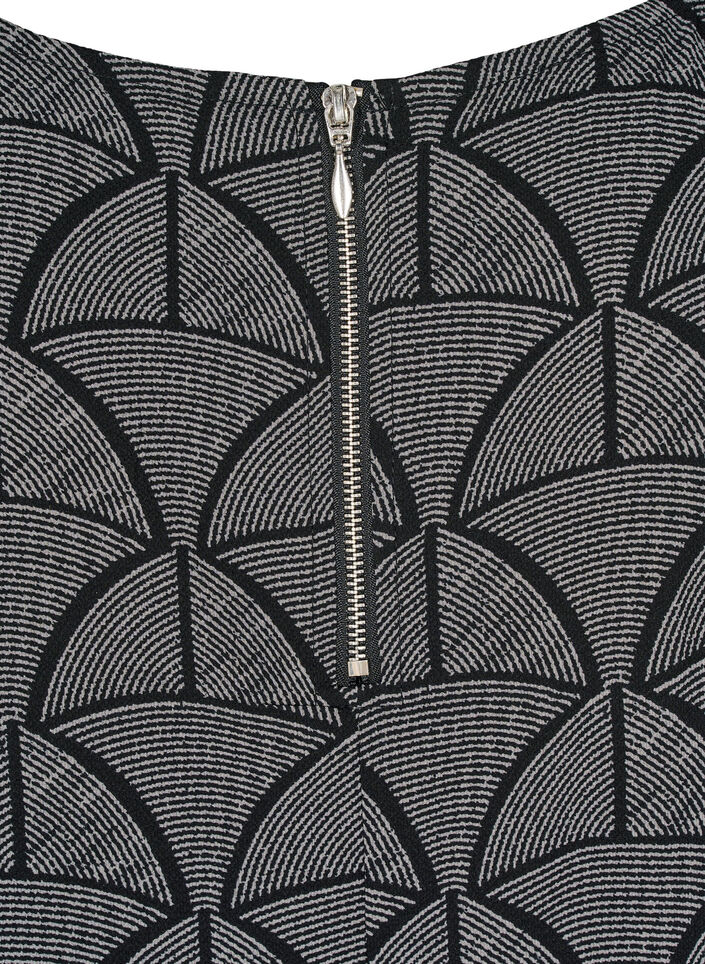 Kortermet bluse med trykk, Black Grey Graphic , Packshot image number 5