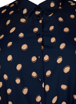 FLASH - Skjortekjole med trykk, Blue Double Dot, Packshot image number 2