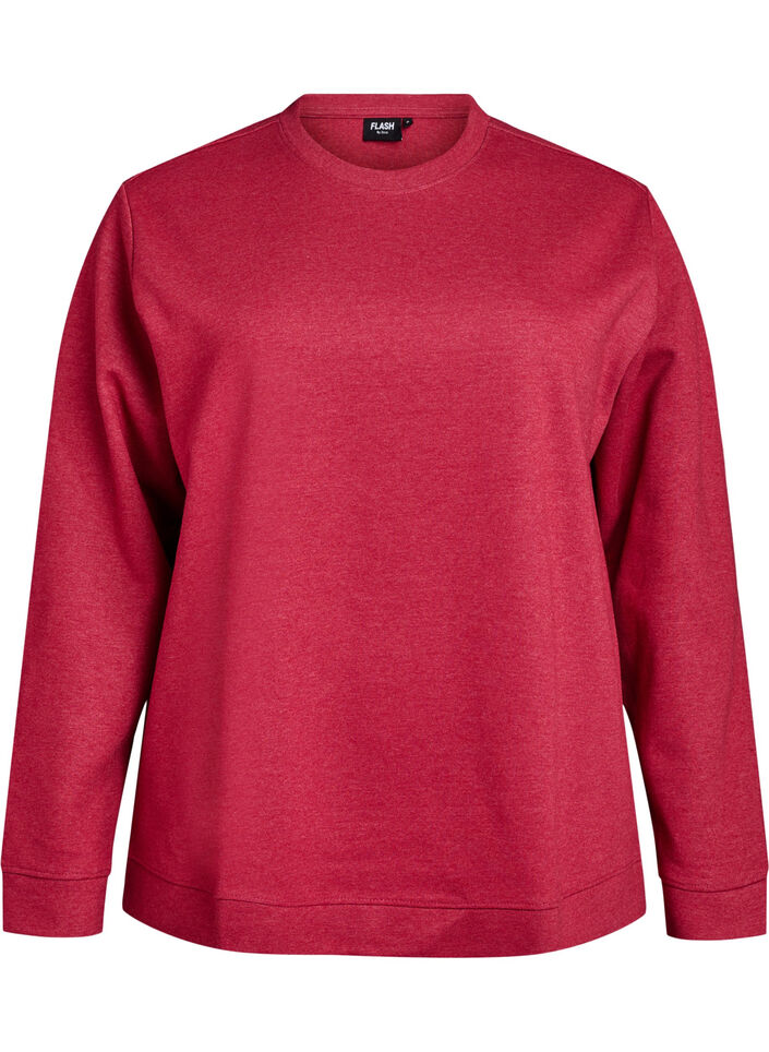 Genser med crewneck, R&oslash;d, Packshot image number 0