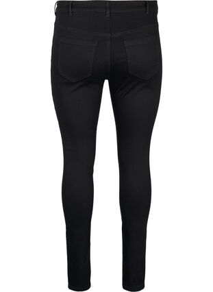 Høy midje Amy jeans med rhinestones, Black, Packshot image number 1